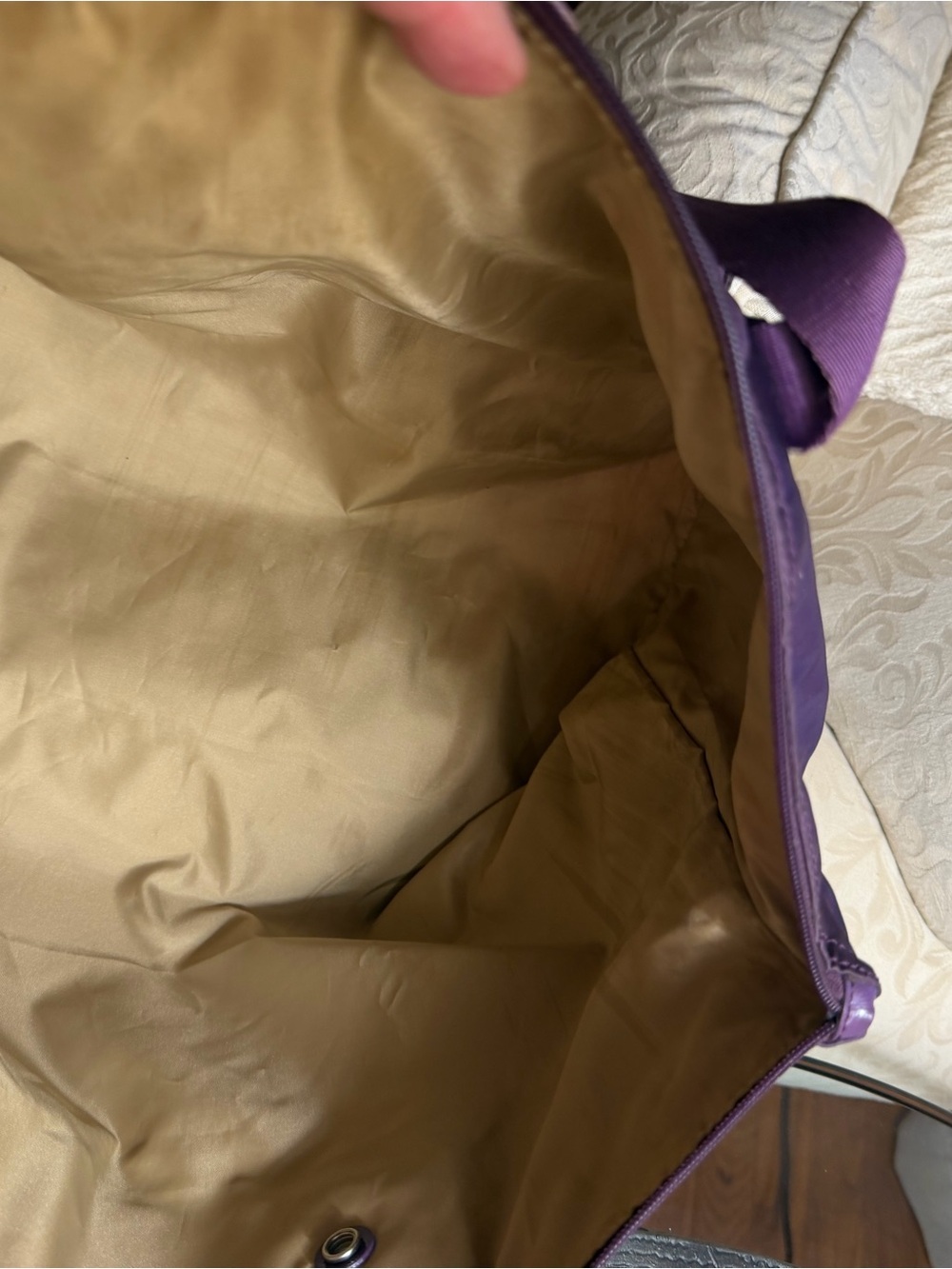 Coach Plum Signature Nylon Tote - Picture 3 of 3